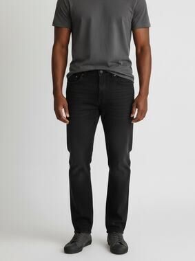 New Buffalo David Bitton Black Sanded Denim Stretch Jeans Straight Six 33x30